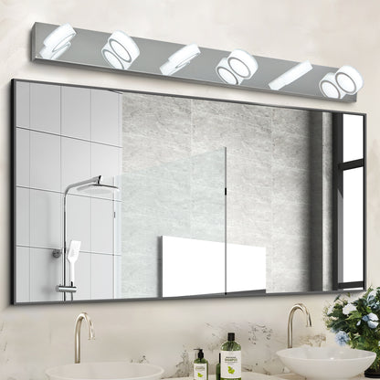 45" 6-Light Chrome LED Vanity Wall Light