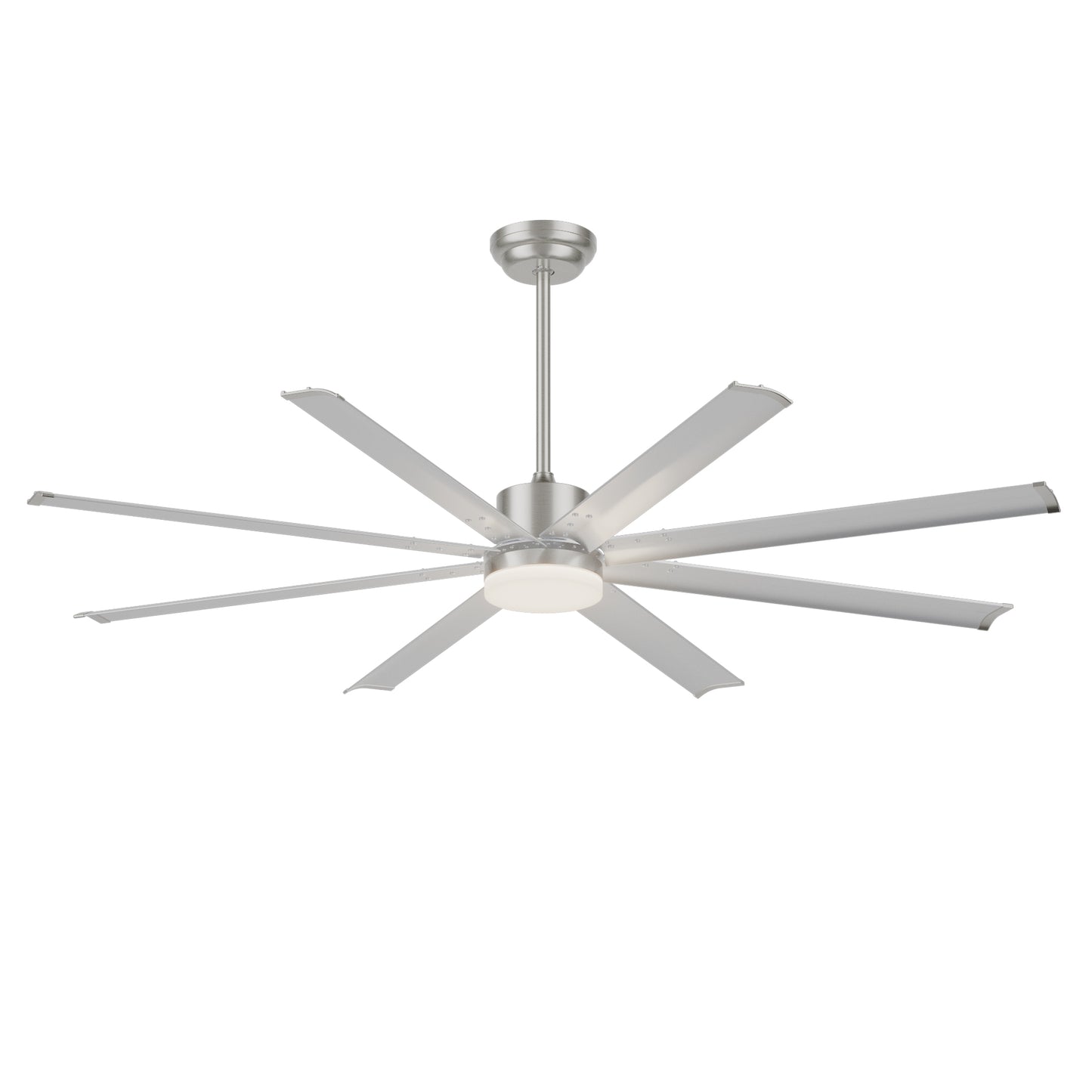 72" Silver Industrial Aluminum Ceiling Fan with Remote - view 17