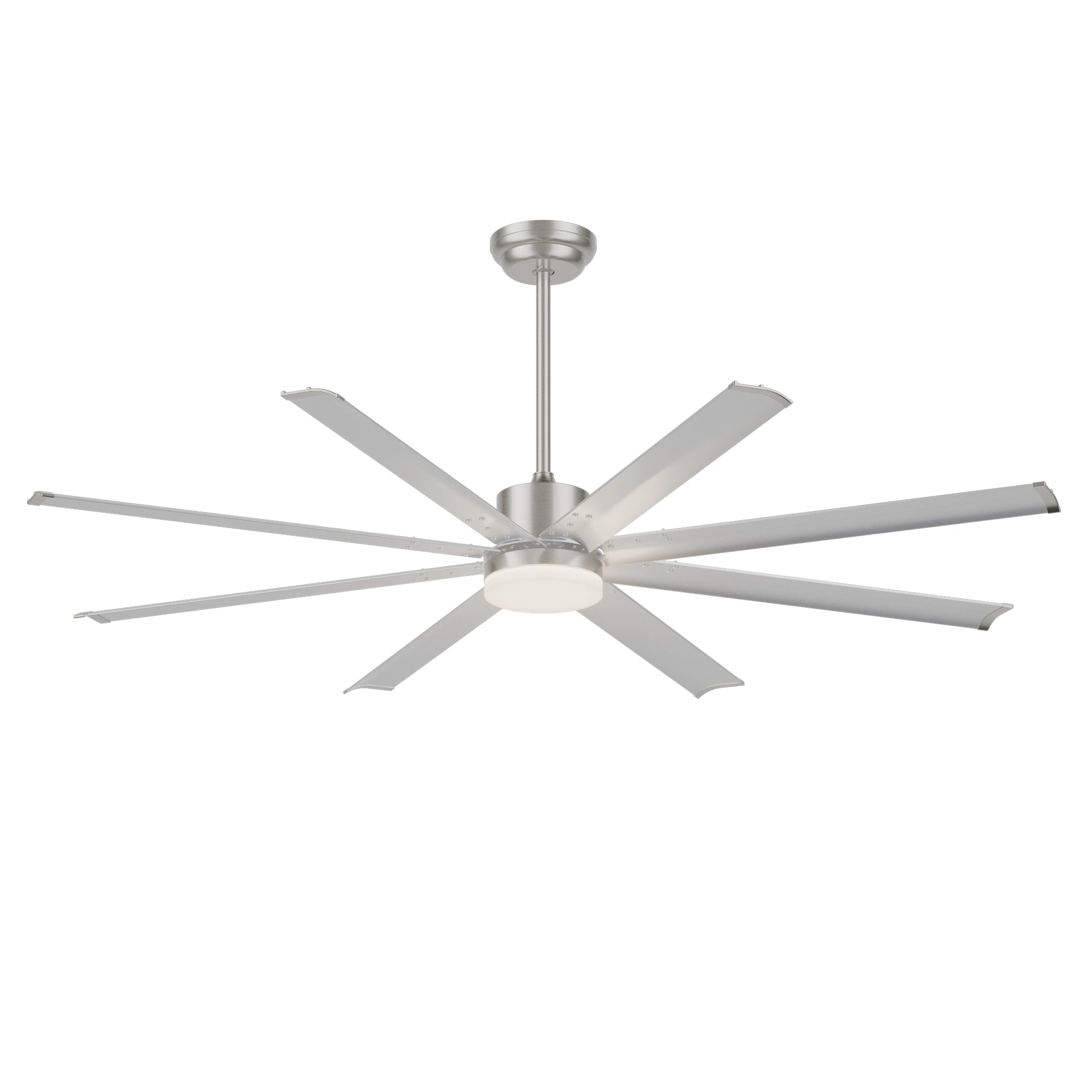 72" Silver Industrial Aluminum Ceiling Fan with Remote - view 17