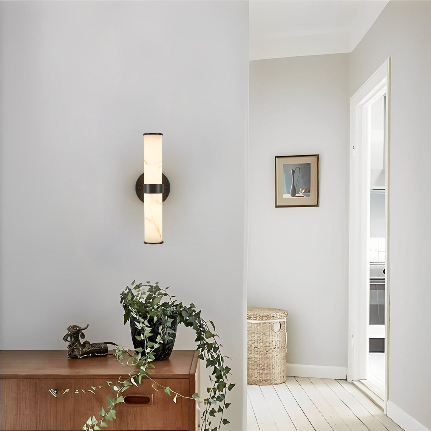 Marble Texture Wall Light with Black Frame, Set of 2 - view 2
