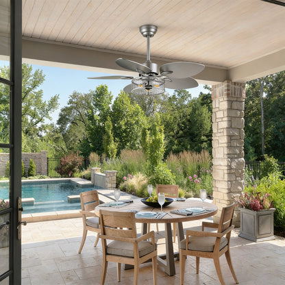 42" Silver Reversible Ceiling Fan with Remote - view 5