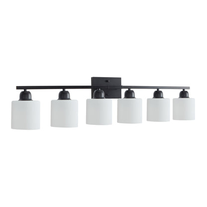38" 6-Light Matte Black Vanity Light - view 10