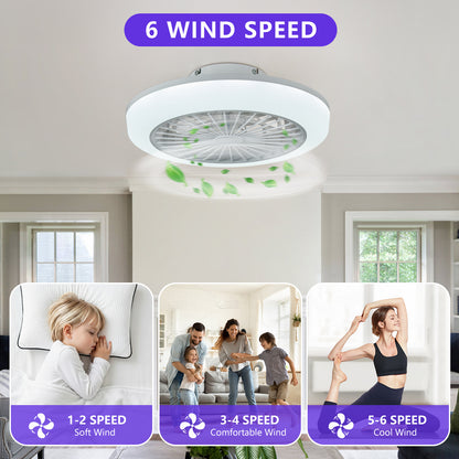 18" White Smart RGB Ceiling Fan with Remote - view 3