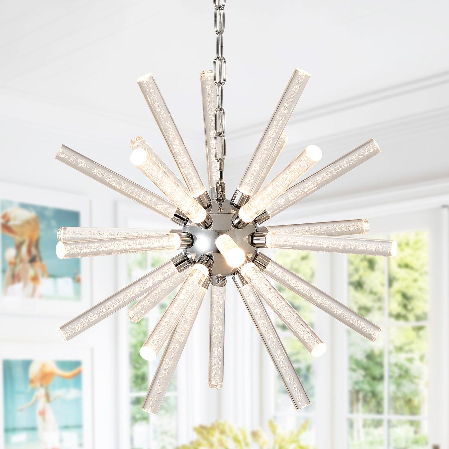Nickel Metal Chandelier
