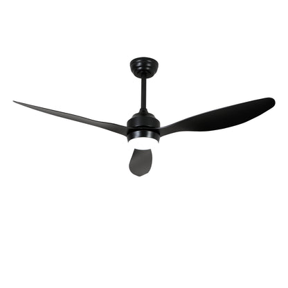 52" Matte Black 3-Blade Ceiling Fan with Light - view 17