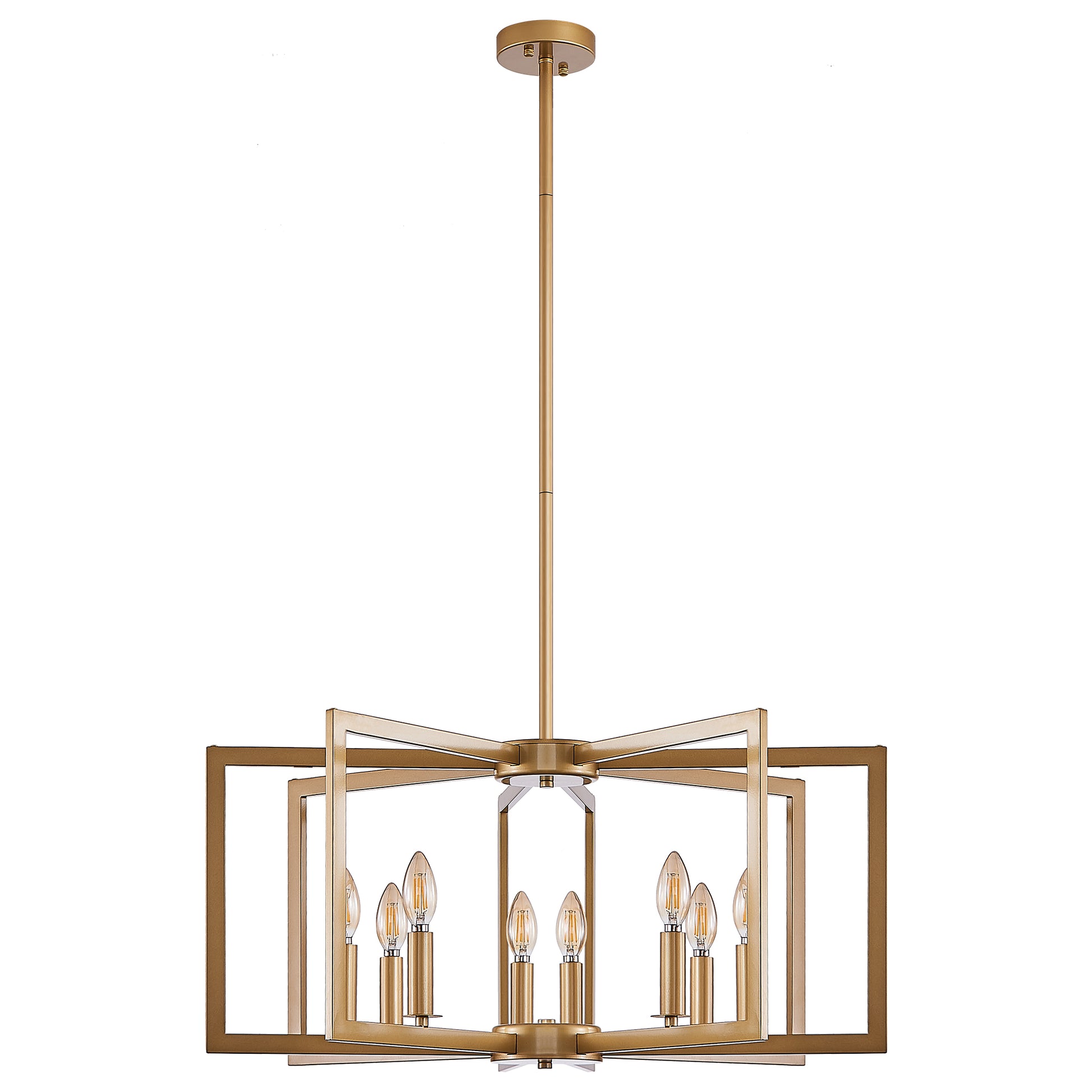 27" 8-Light Gold Geometric Chandelier - view 11