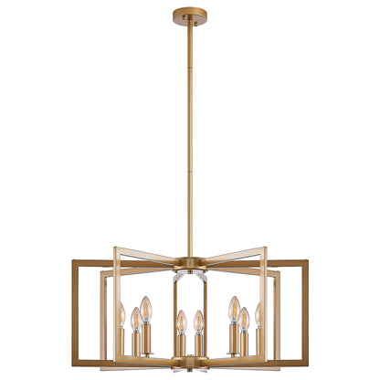 27" 8-Light Gold Geometric Chandelier - view 11