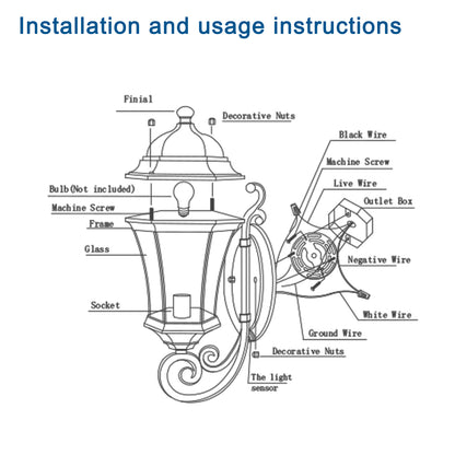 Vintage Black Metal Outdoor Wall Lantern - view 11