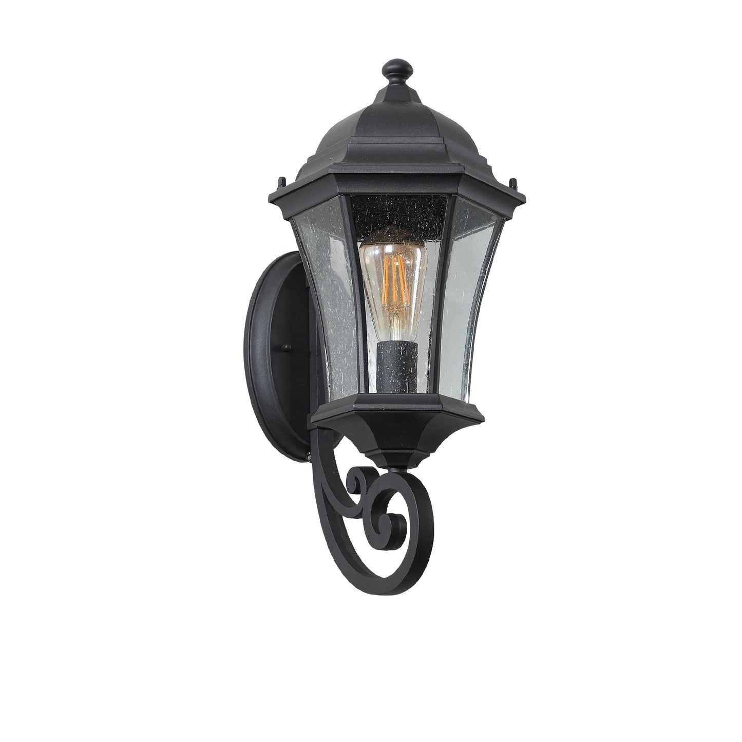 Vintage Black Metal Outdoor Wall Lantern - view 12