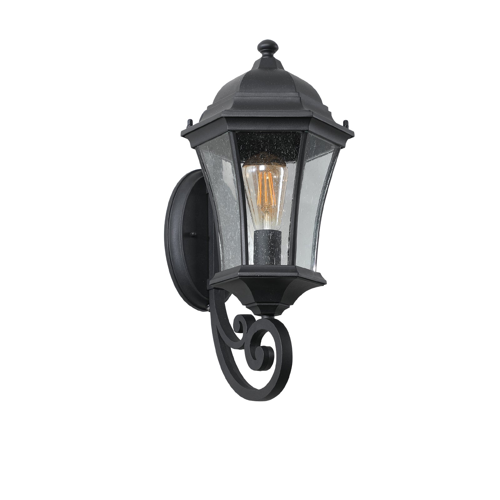 Vintage Black Metal Outdoor Wall Lantern - view 12