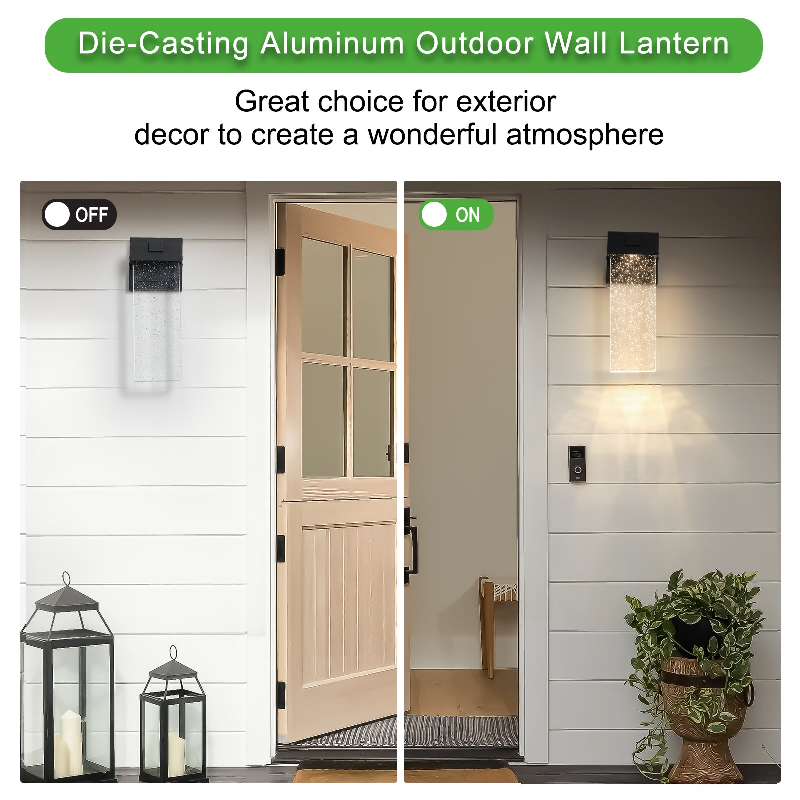 Black Bubble Crystal LED Outdoor Wall Light, Set of 2 - view 10