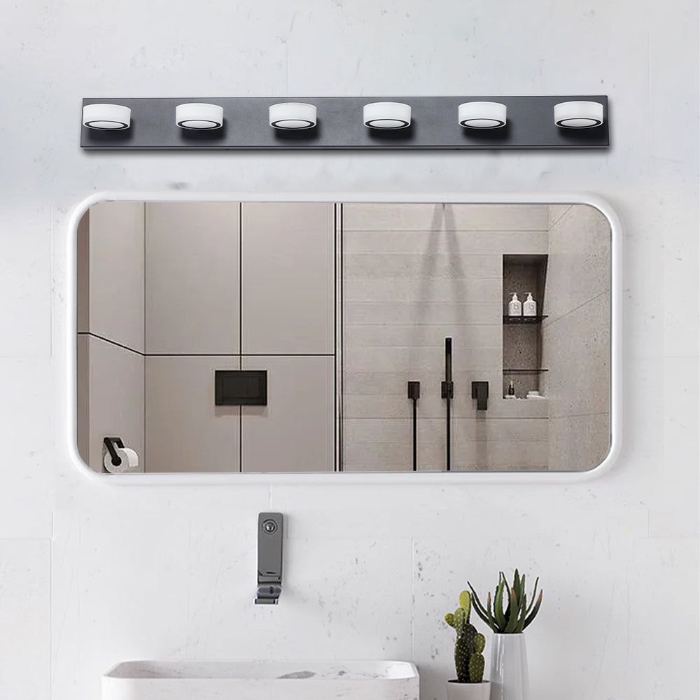 45" 6-Light Sleek Black LED Vanity Light - view 2