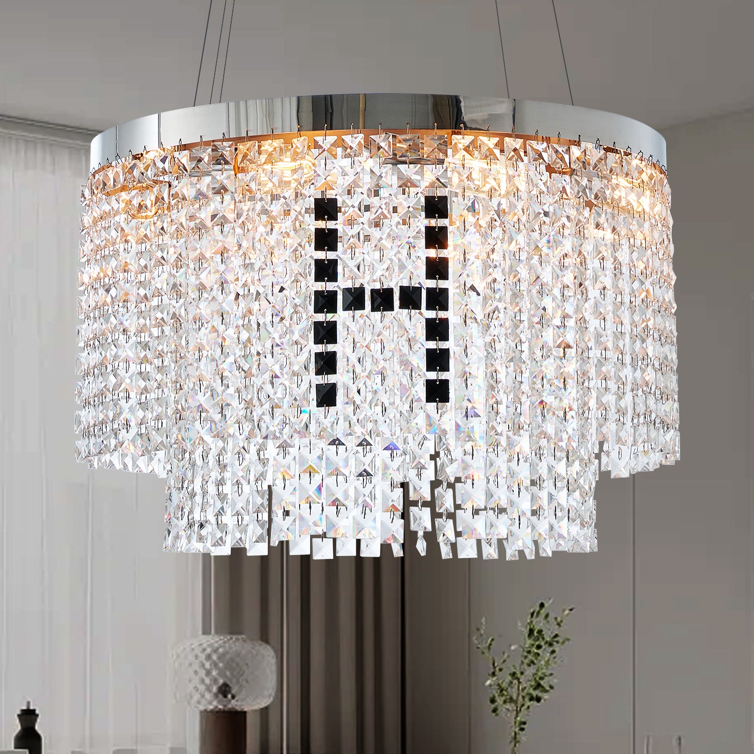 Modern Round Crystal Chandelier