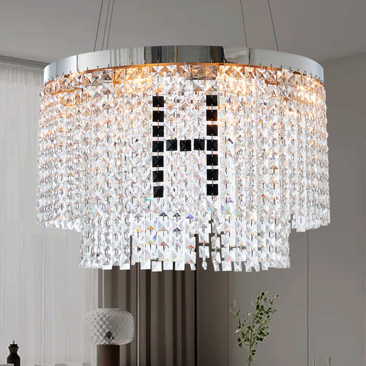 Modern Round Crystal Chandelier