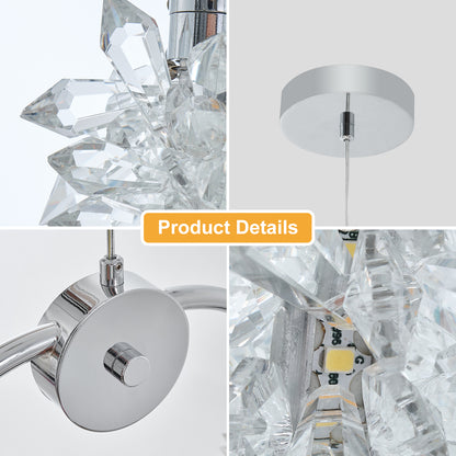 Modern Crystal LED Hanging Bar Chandelier - view 6