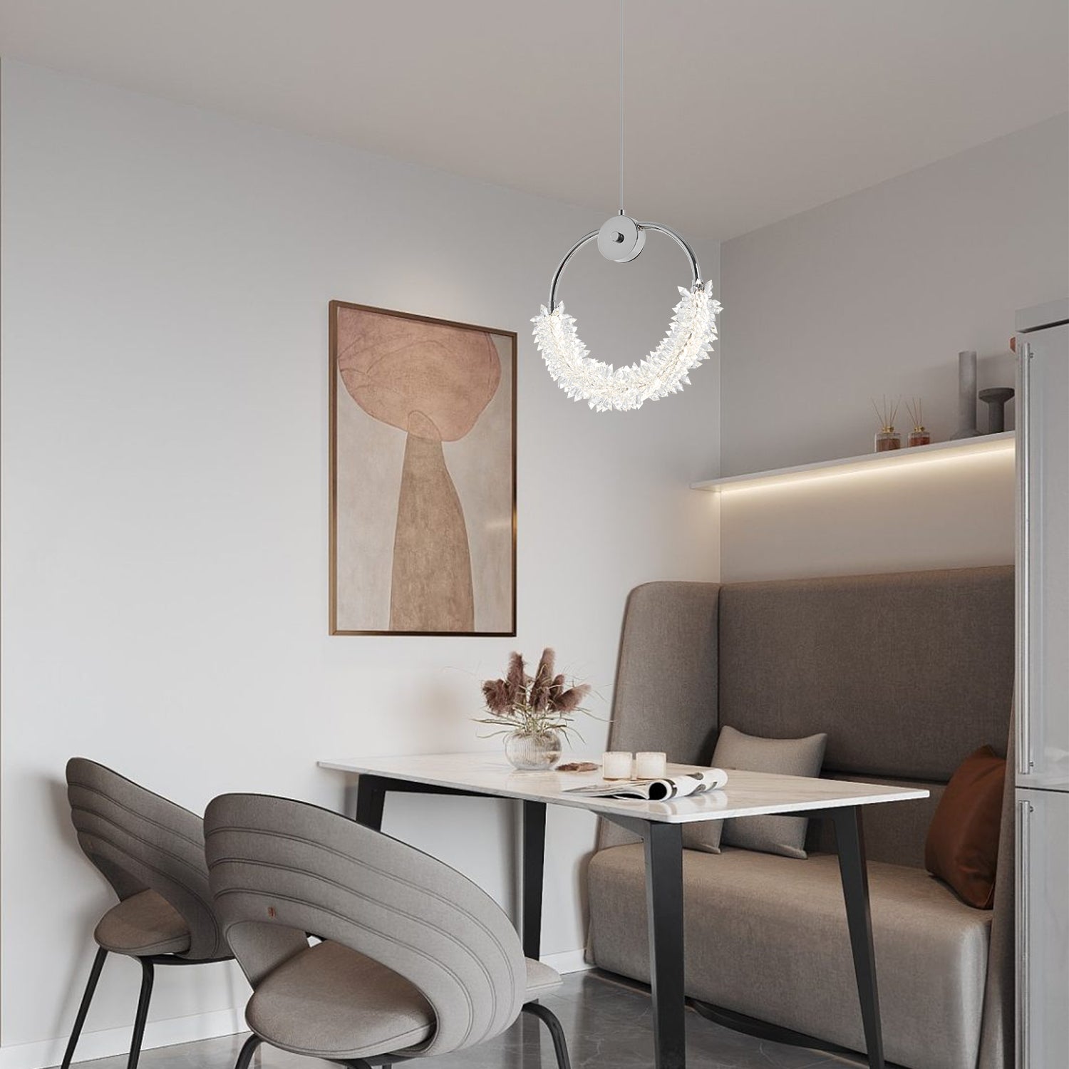 Modern Crystal LED Hanging Bar Chandelier - view 3