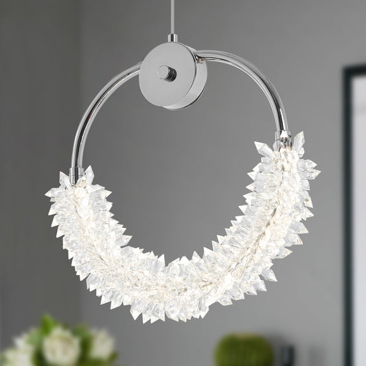 Modern Crystal LED Hanging Bar Chandelier
