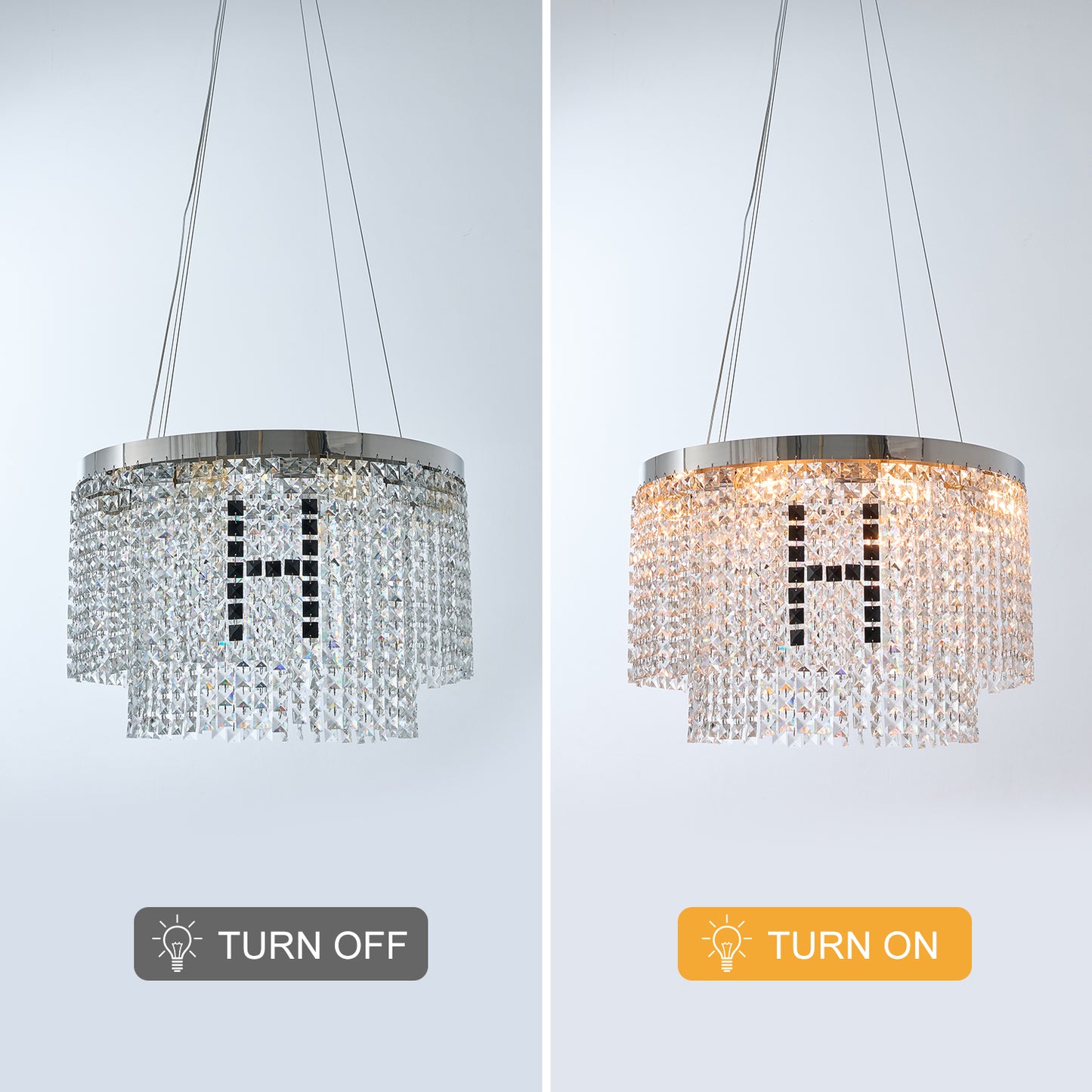Modern Round Crystal Chandelier - view 5
