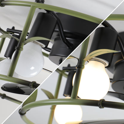 19" Green Industrial Caged Ceiling Fan with Remote - view 9