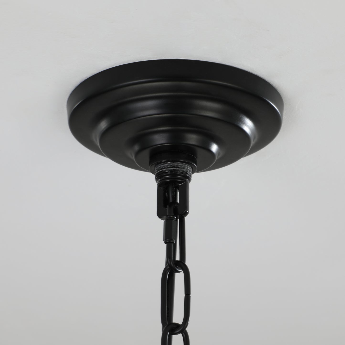 18" 8-Light Black & Chrome Geometric Chandelier - view 10