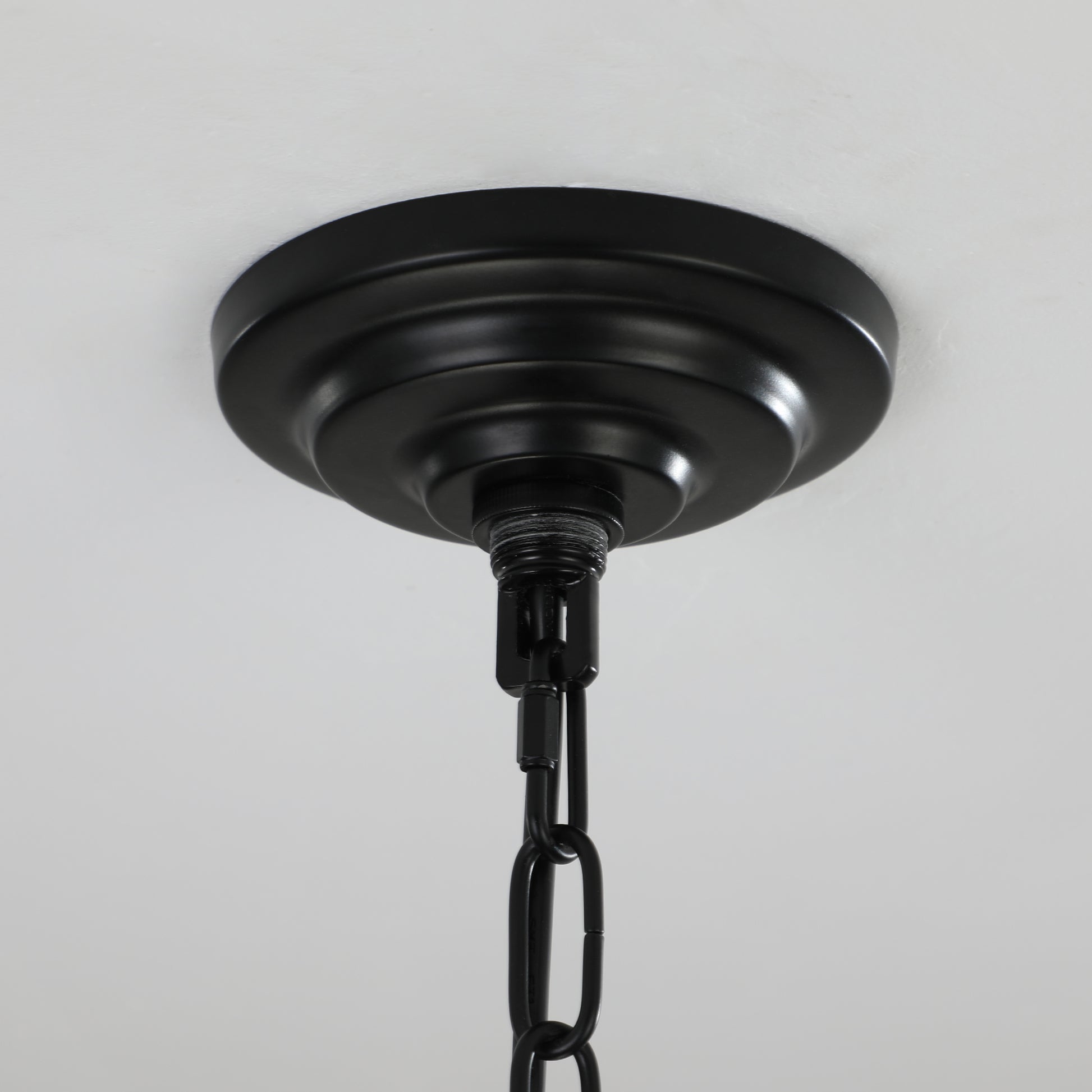 18" 8-Light Black & Chrome Geometric Chandelier - view 10