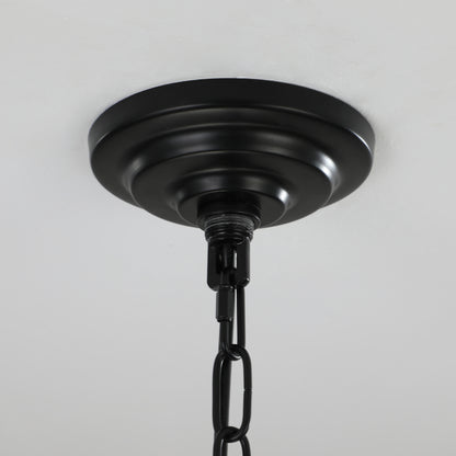 18" 8-Light Black & Chrome Geometric Chandelier - view 10