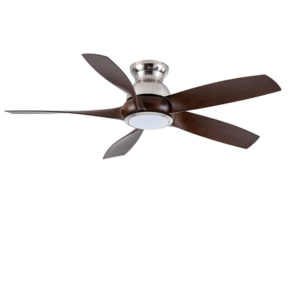 56" Nickel & Wood Ceiling Fan with Remote - view 18