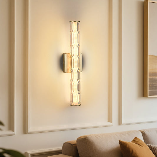 19.7"H Gold Crystal Wall Sconce, Set of 2