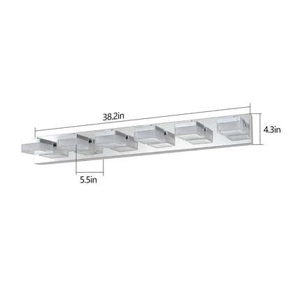 Modern 6-Light Chrome LED Vanity Light - view 8