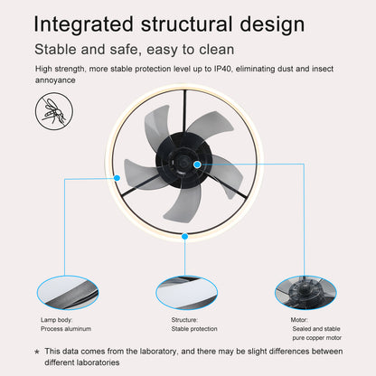 20" Black Low Profile Ceiling Fan with Dimmable LED - view 3