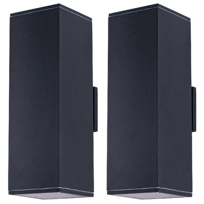 18" Matte Black Outdoor Wall Light, Set of 2 - view 10