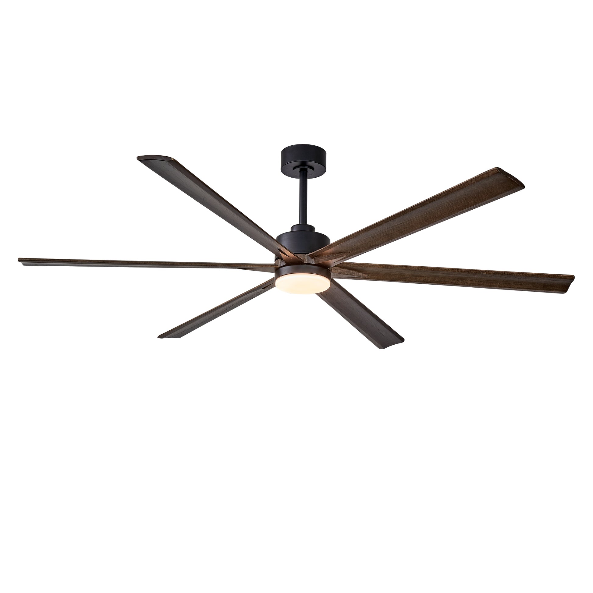 70" Matte Black Ceiling Fan with Light