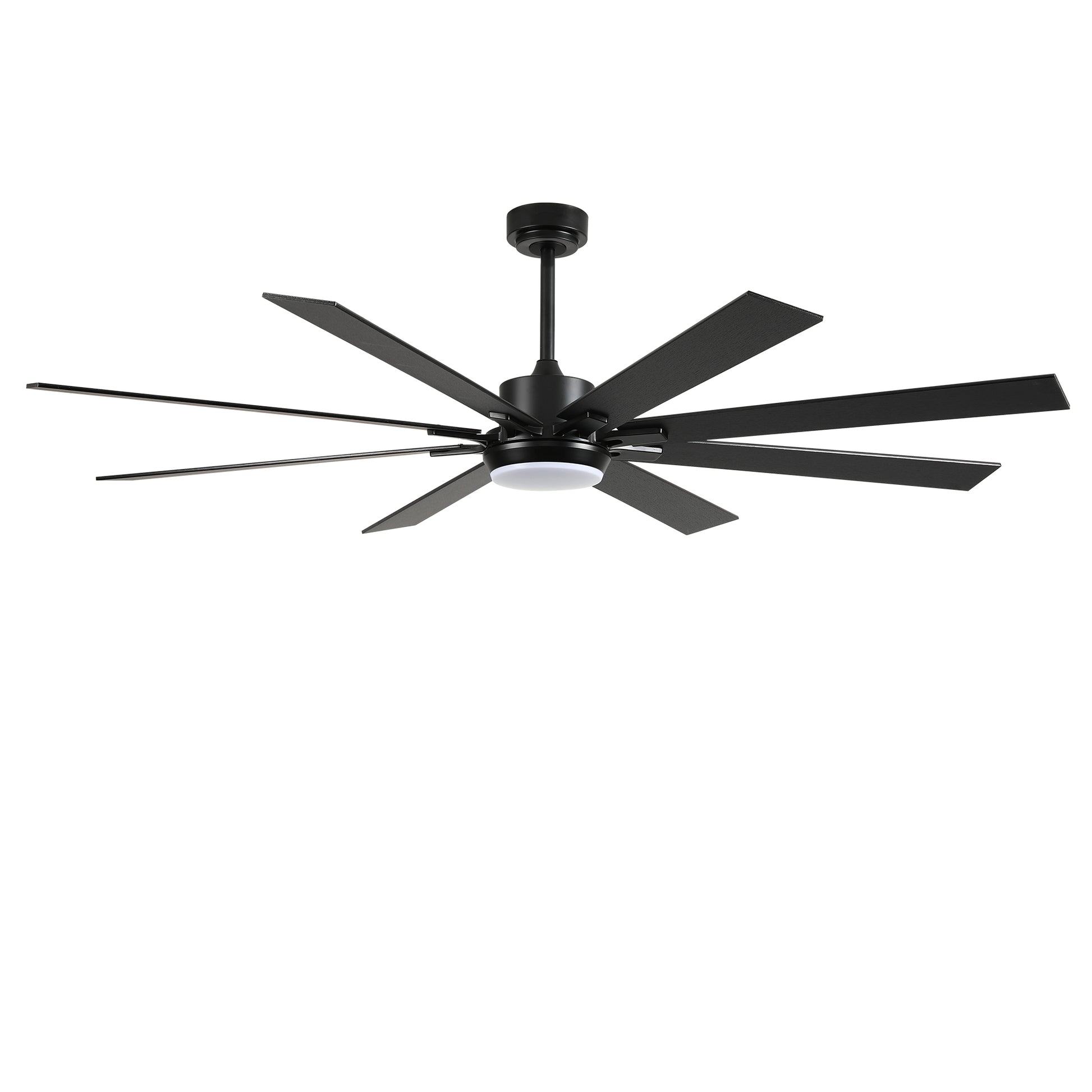 72" Matte Black 8-Blade Ceiling Fan with Dimmable LED - view 23