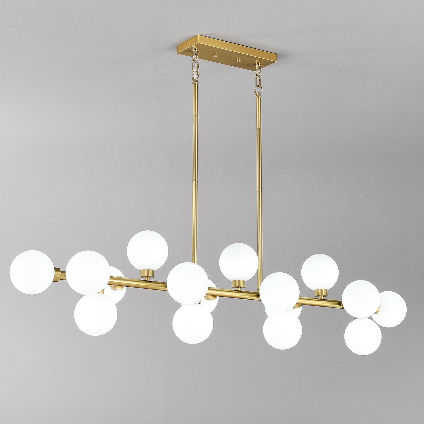 16-Light Gold and Opal Farmhouse Pendant Light - view 10