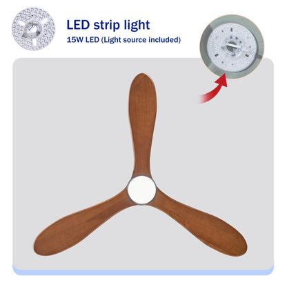 52" Black Reversible Ceiling Fan with Light - view 8