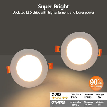 4" Ultra-Thin LED Recessed Ceiling Light, Set of 12 - view 3