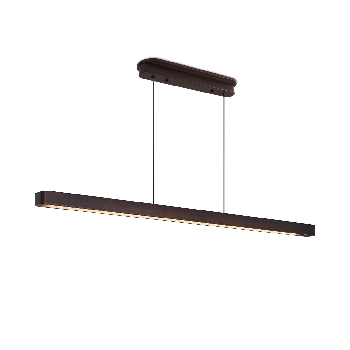 51" Walnut Wood Modern LED Pendant Light - view 11