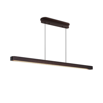 51" Walnut Wood Modern LED Pendant Light - view 11