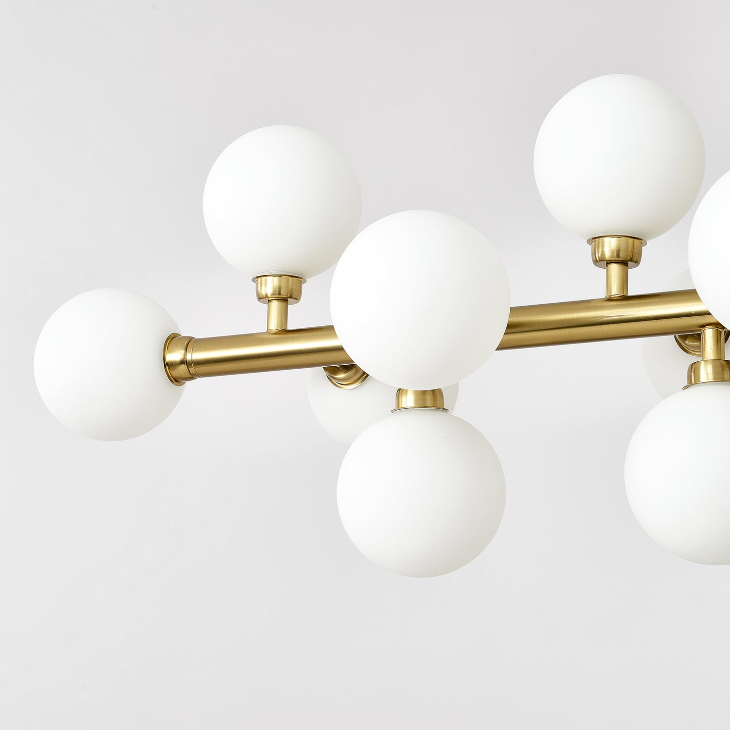 16-Light Gold Farmhouse Pendant Light with Opal Glass - view 16