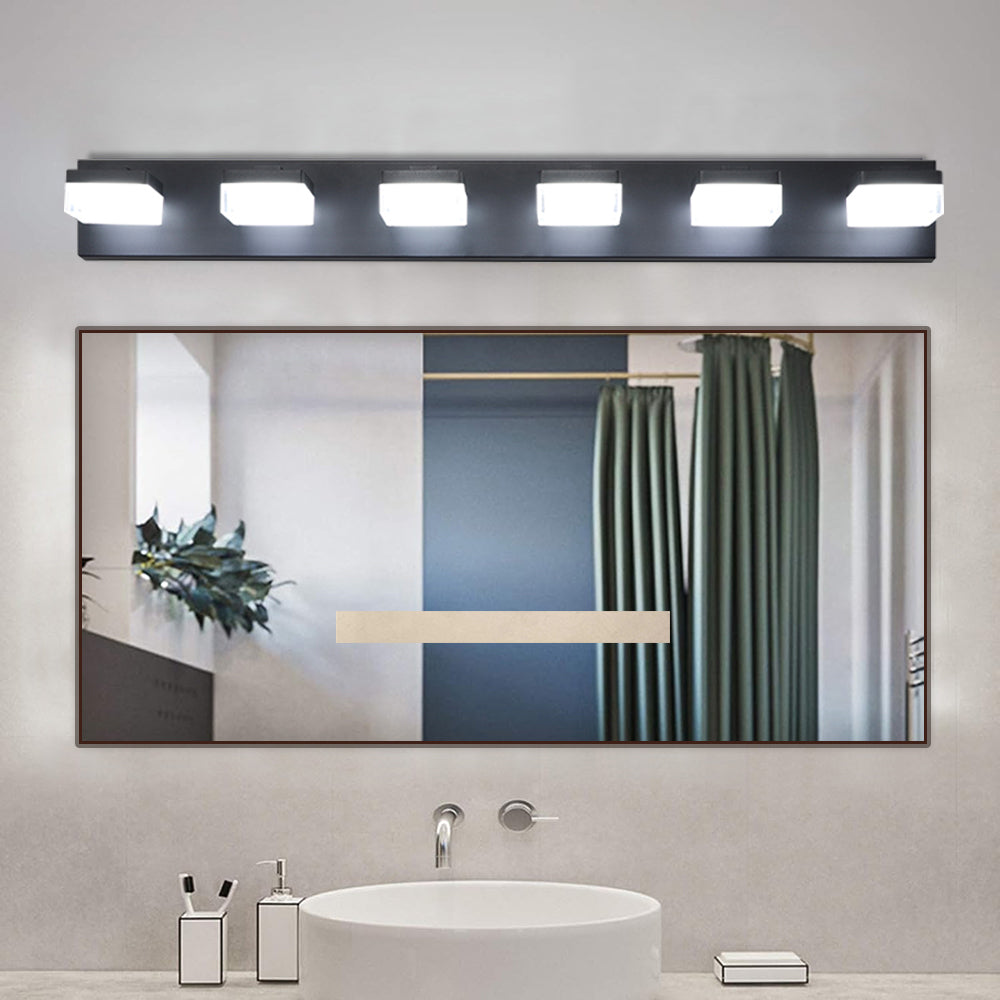 6-Light Modern Black LED Vanity Mirror Light - view 4
