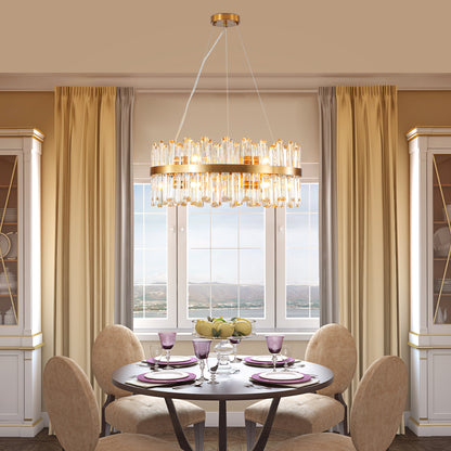 23.6" Modern Gold Crystal Chandelier - view 2