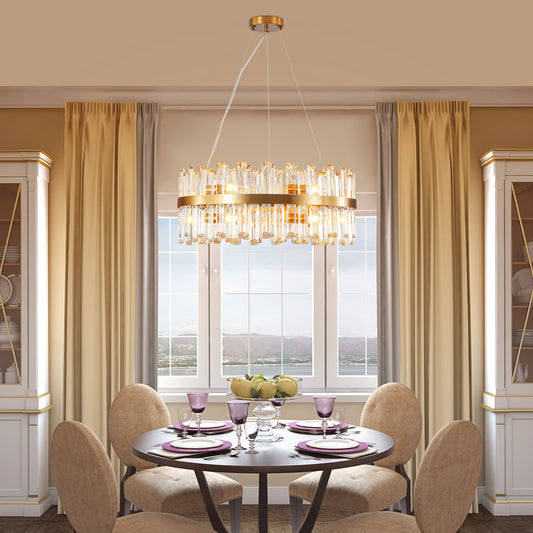 23.6" Modern Gold Crystal Chandelier - view 2