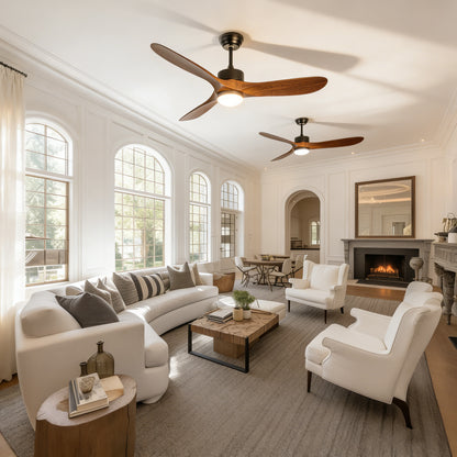 60" Matte Black Ceiling Fan with LED Light - view 13