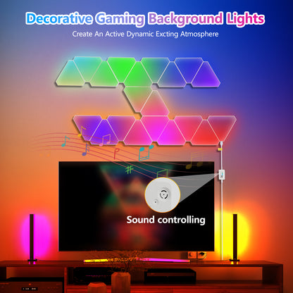 RGB Triangular LED Wall Light Panels, Set of 20 - view 6