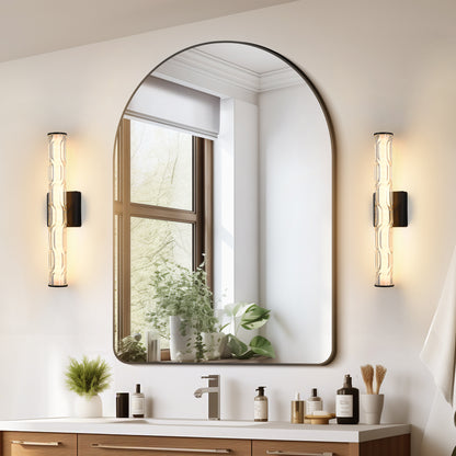 19.7" Black Crystal Wall Sconce, Set of 2 - view 3
