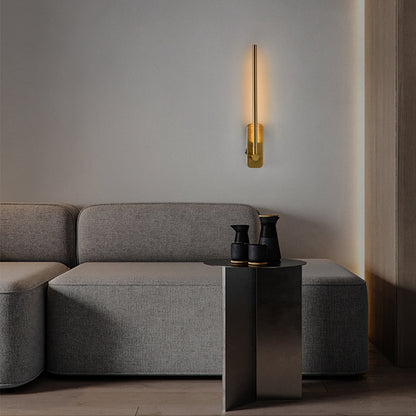 Gold Battery Operated LED Wall Sconce with Remote