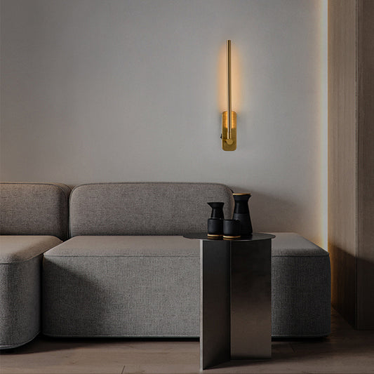 Gold Battery Operated LED Wall Sconce with Remote