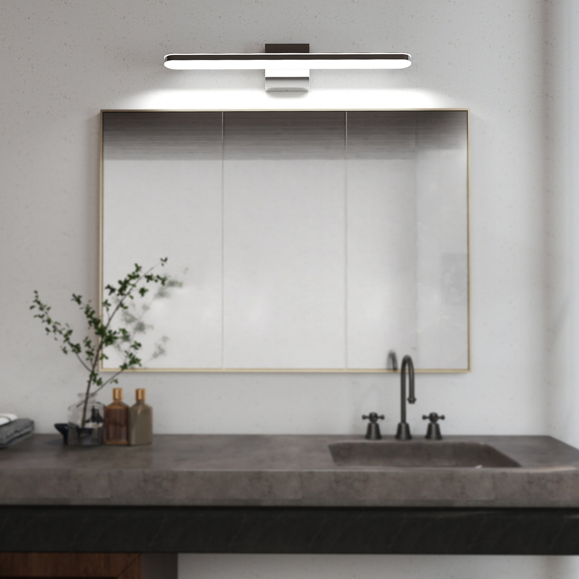 24" Chrome Vanity Wall Light with Dimmable LED - view 3