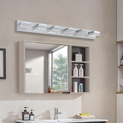 Modern 6-Light Chrome LED Vanity Light - view 4