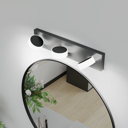 21" Black Round Acrylic LED Vanity Wall Light - view 2